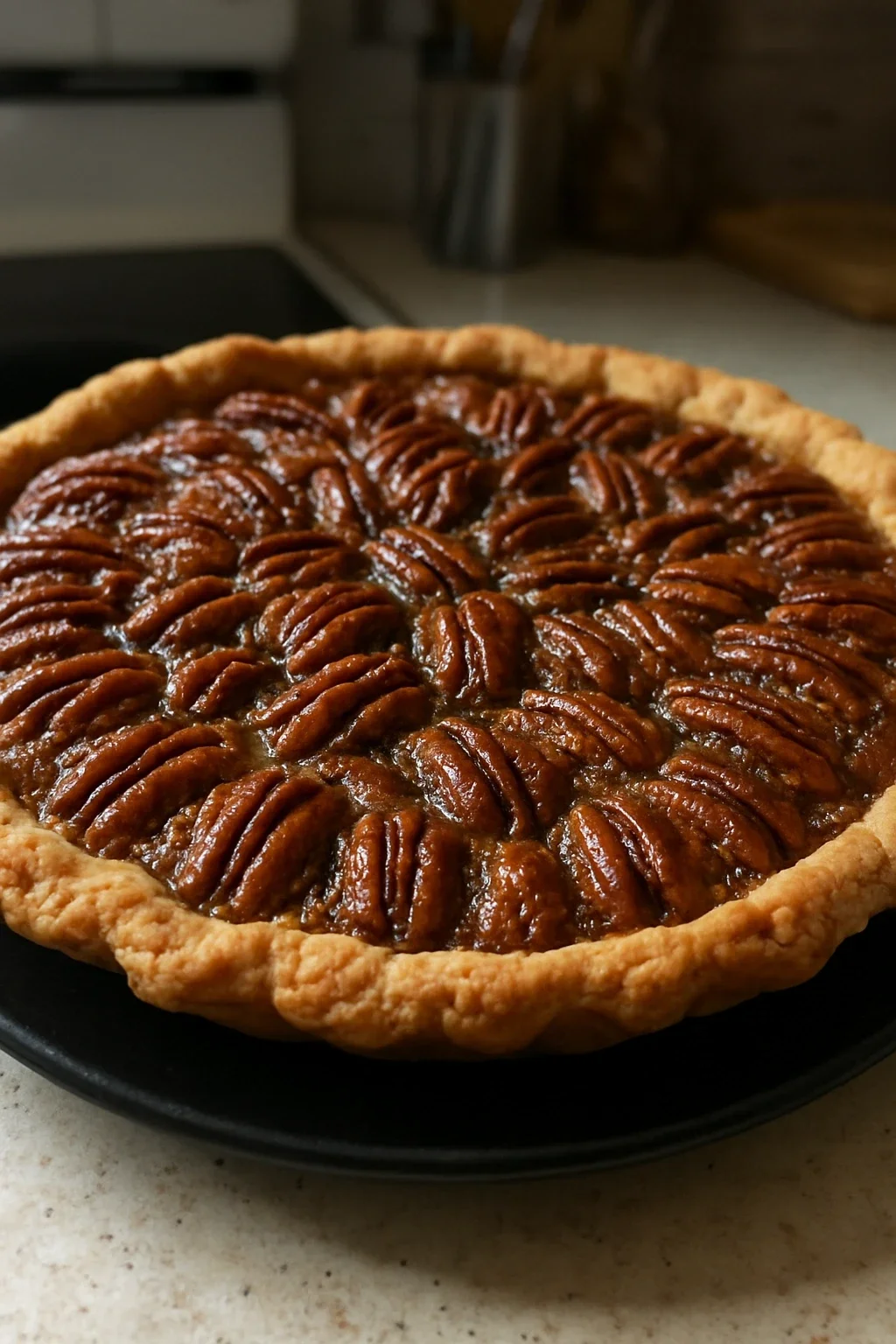 Unbaked pie crust fitted in 9-inch pie dish, showing even fit against sides and bottom without air pockets