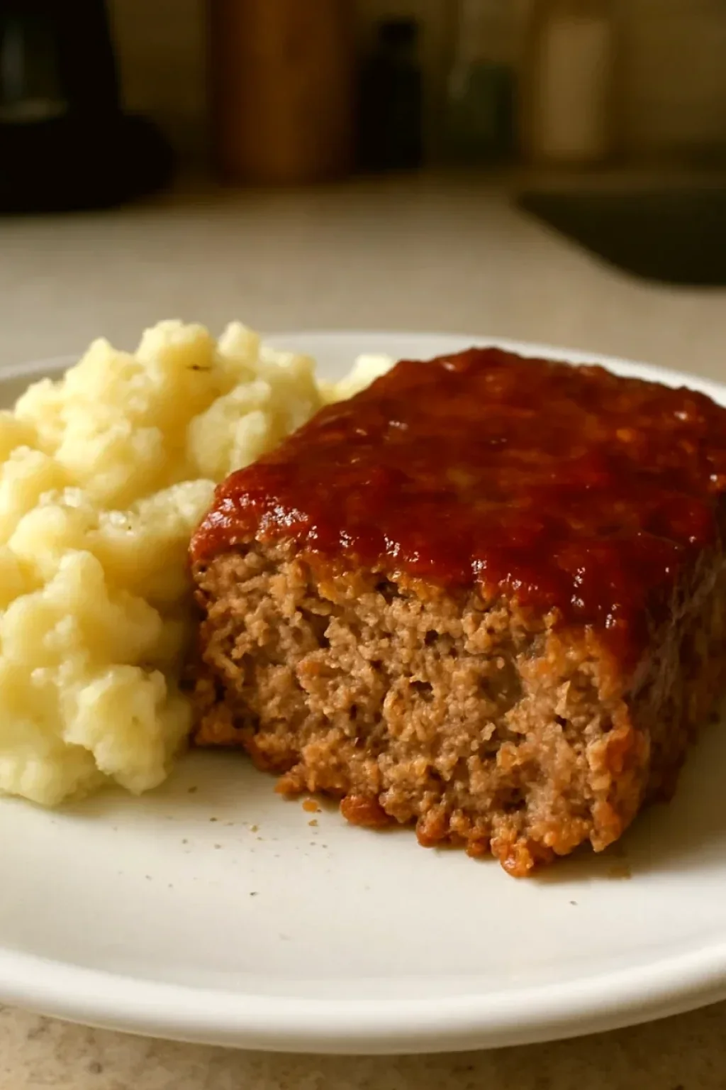 Creamy mashed potatoes being hand-mashed showing proper consistency and texture development