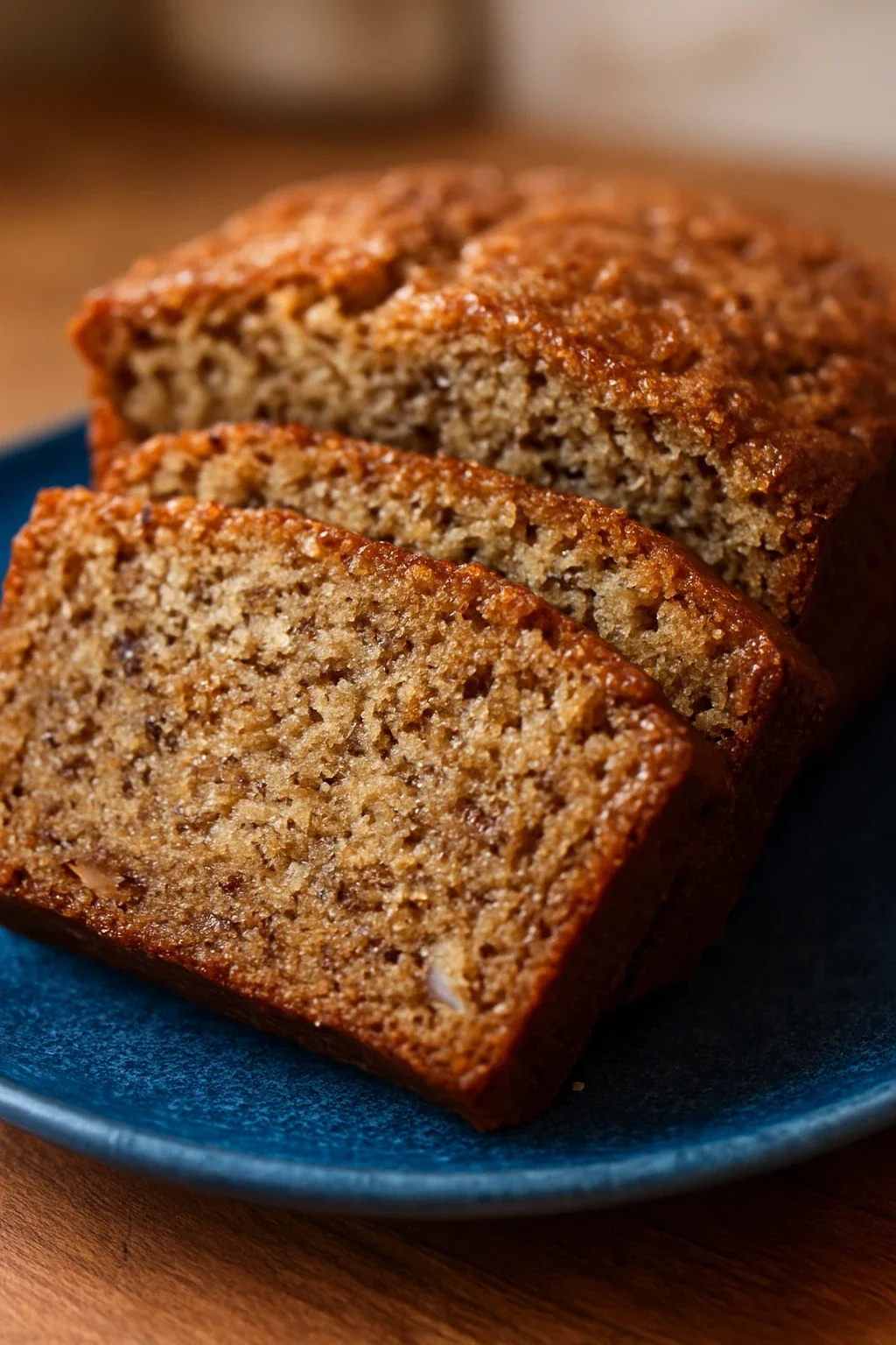 Banana bread batter being folded with flour, showing visible flour lumps remaining in the batter