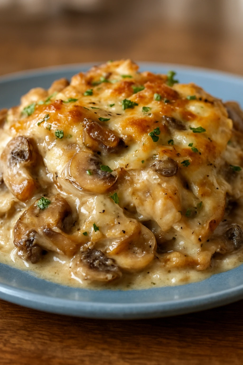 Diced chicken browning in butter showing golden-brown external surfaces on all pieces