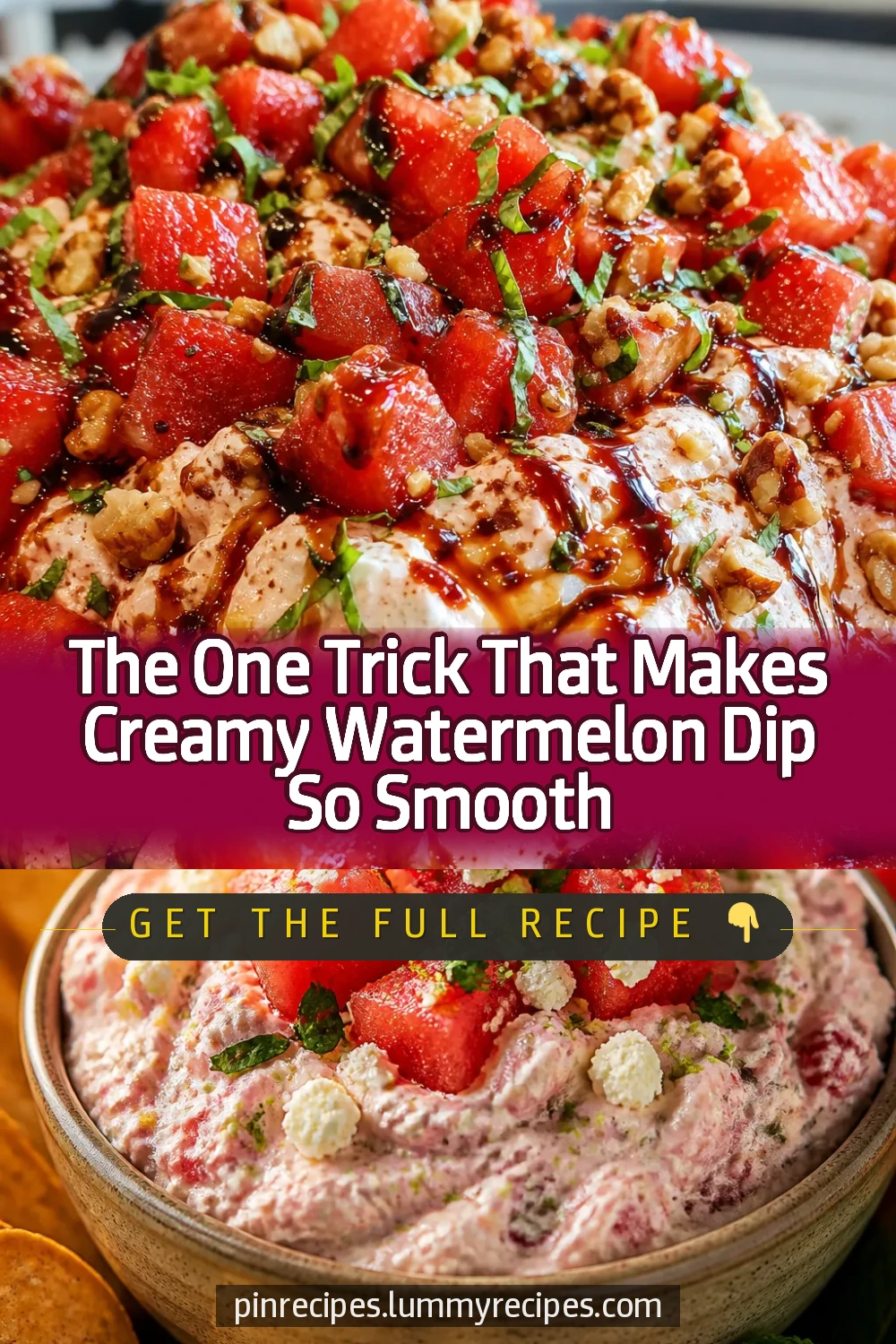 The One Trick That Makes Creamy Watermelon Dip So Smooth