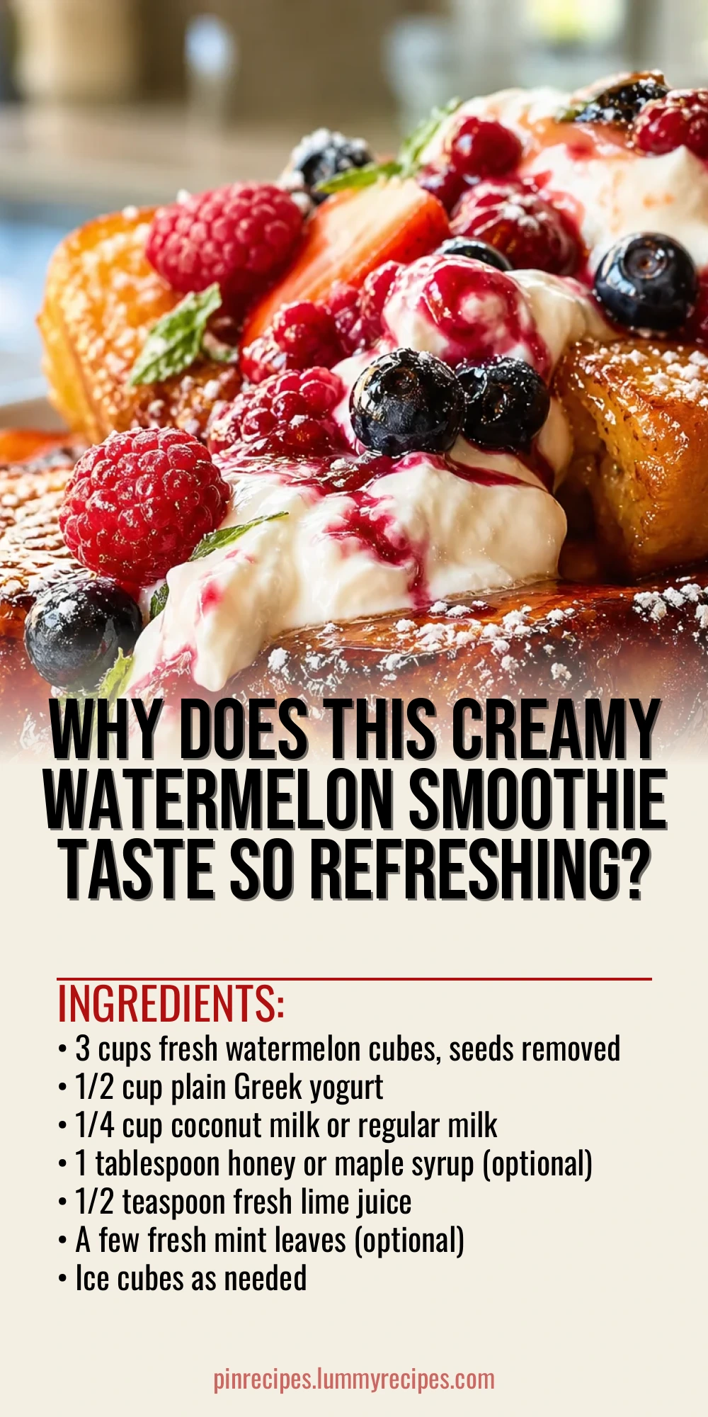 Why Does This Creamy Watermelon Smoothie Taste So Refreshing?