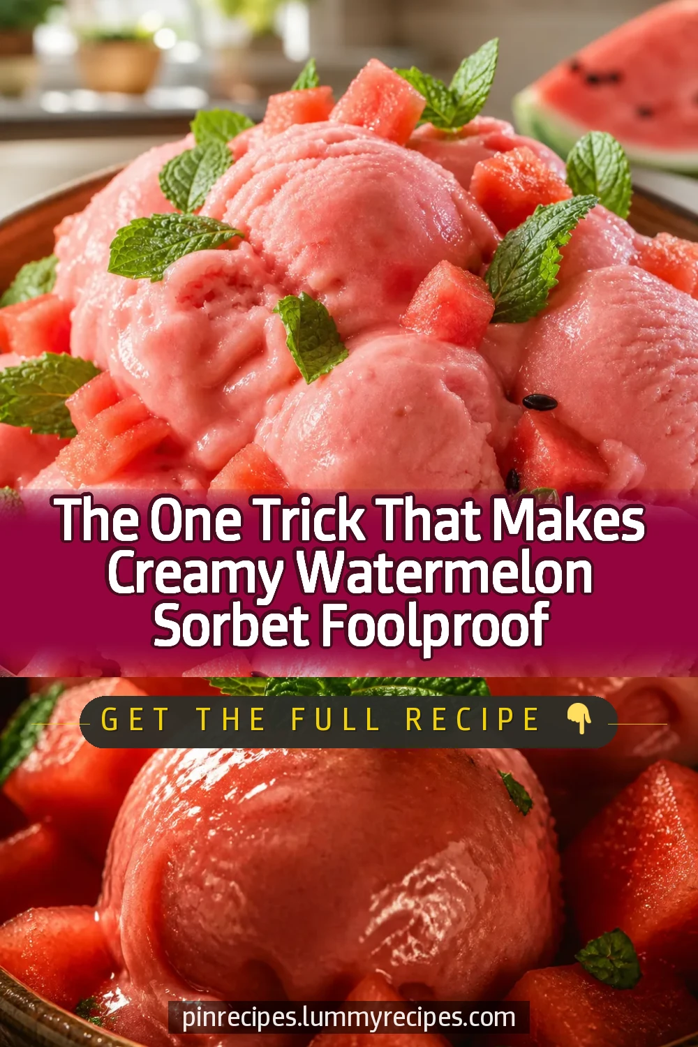 The One Trick That Makes Creamy Watermelon Sorbet Foolproof