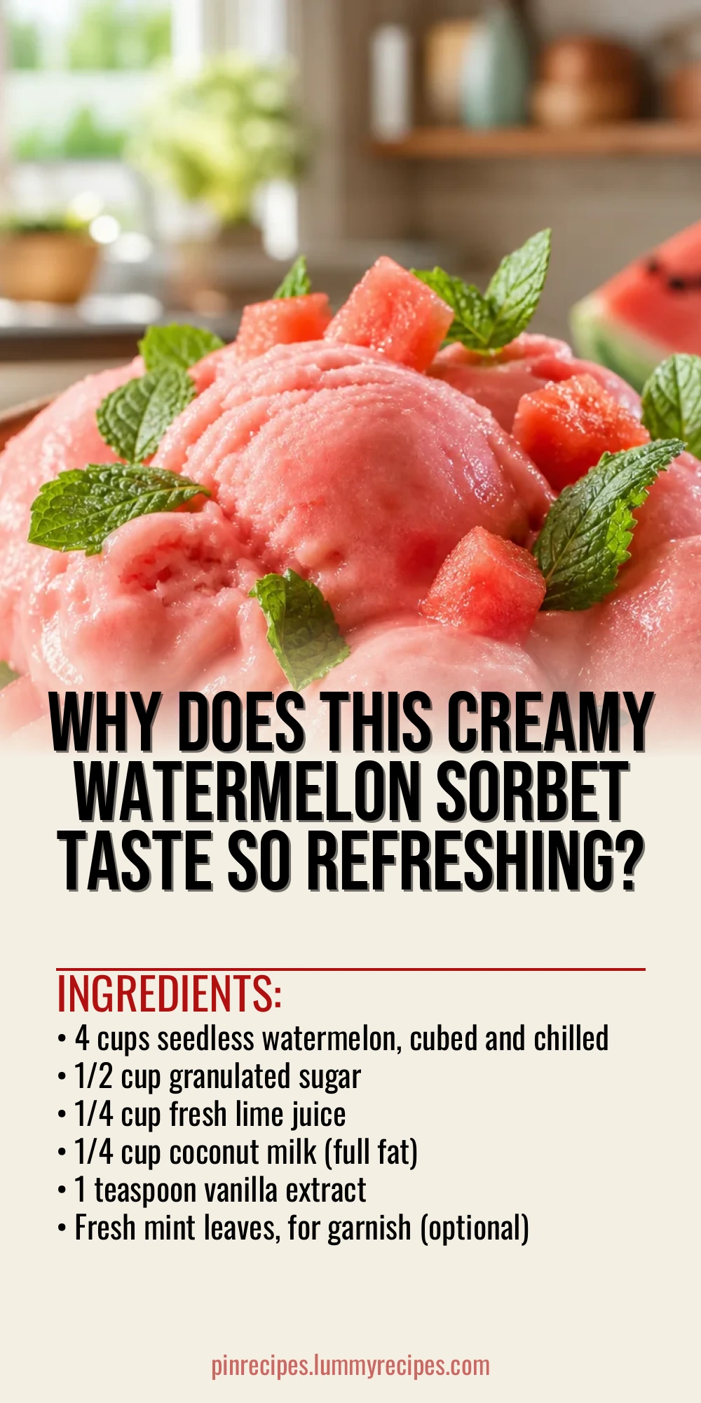 Why Does This Creamy Watermelon Sorbet Taste So Refreshing?