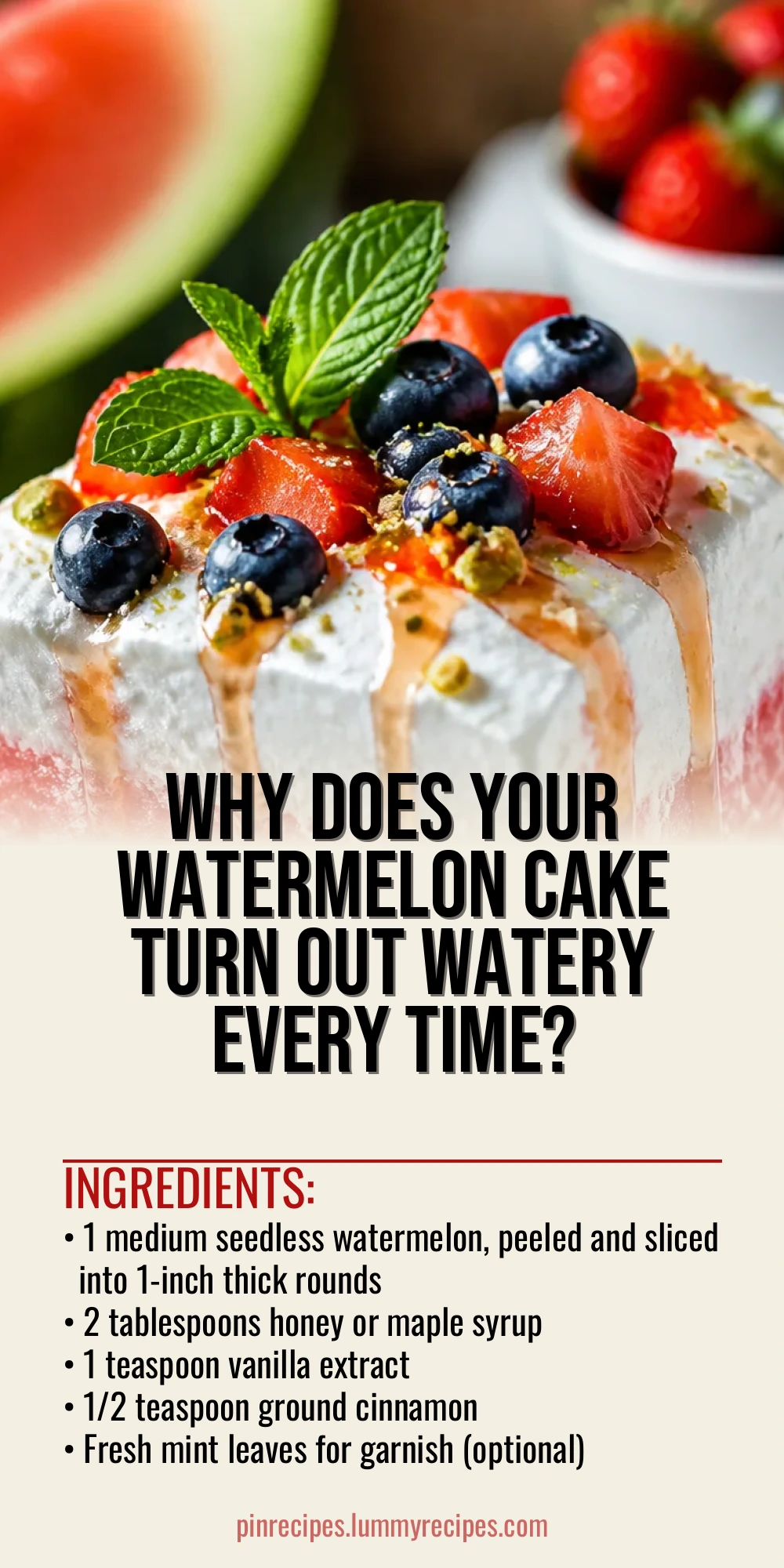 Why Does Your Watermelon Cake Turn Out Watery Every Time?