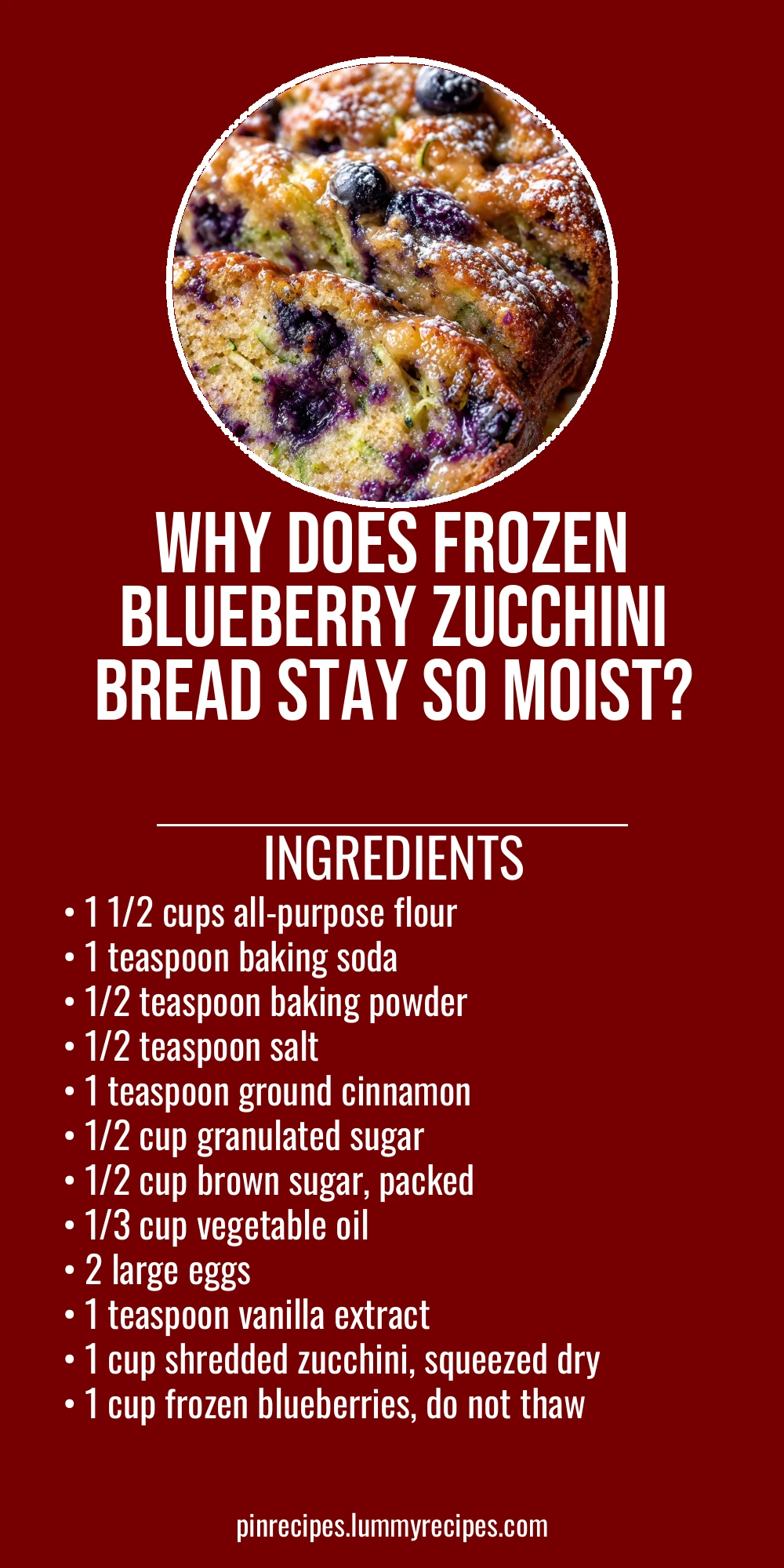 Why Does Frozen Blueberry Zucchini Bread Stay So Moist?