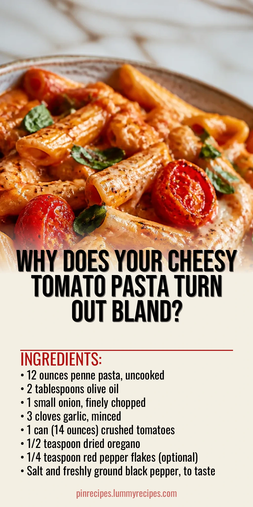 Why Does Your Cheesy Tomato Pasta Turn Out Bland?