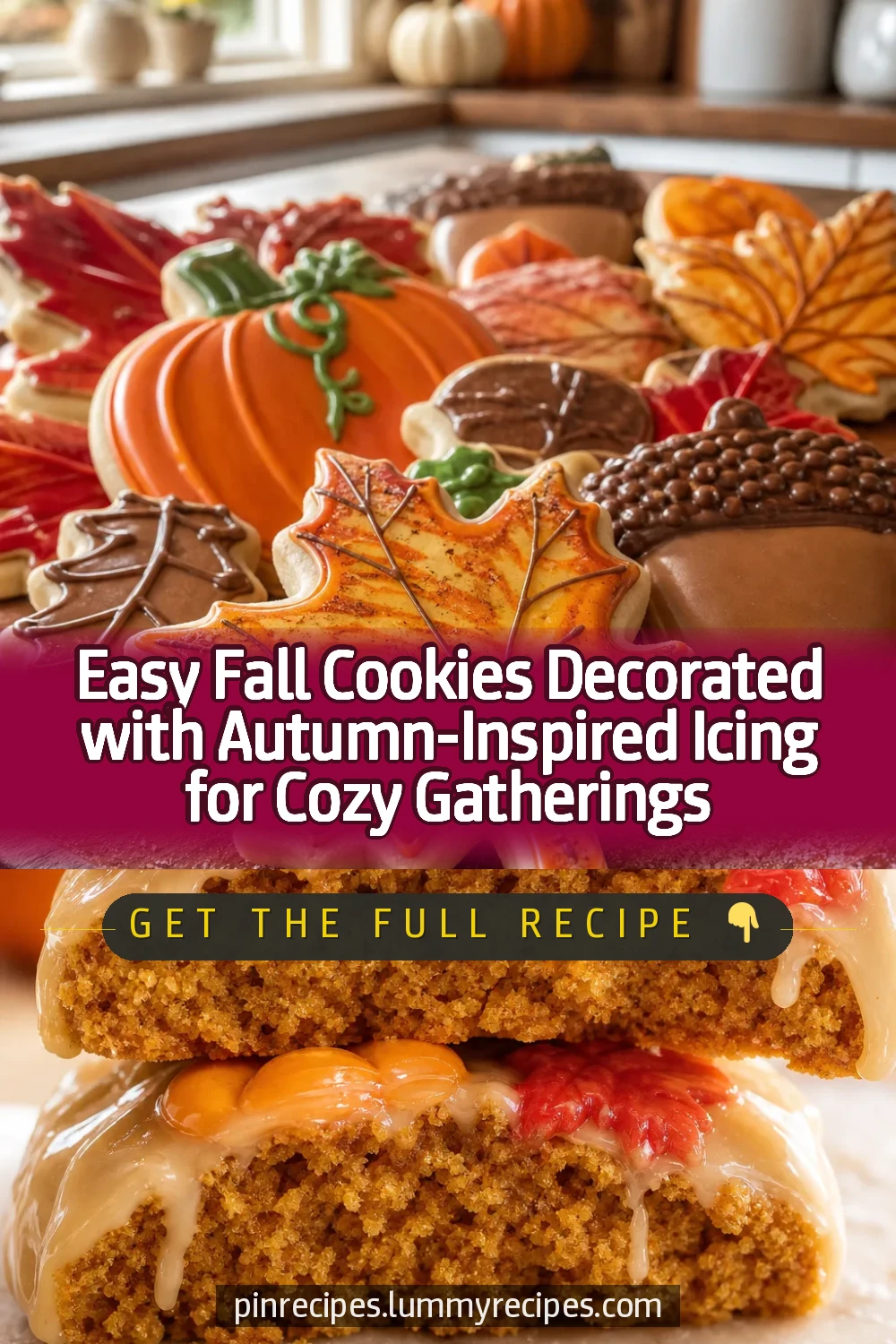Easy Fall Cookies Decorated with Autumn-Inspired Icing for Cozy Gatherings