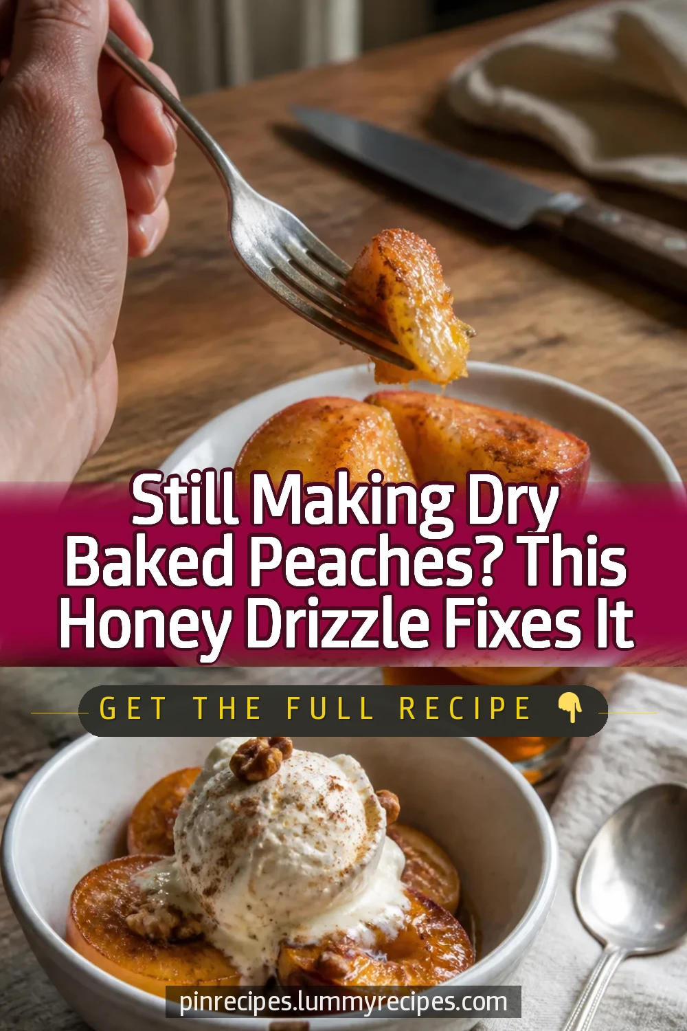 Still Making Dry Baked Peaches? This Honey Drizzle Fixes It