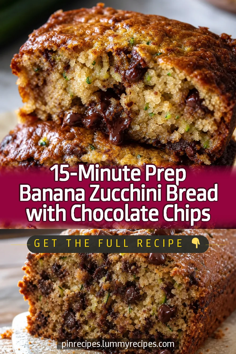 15-Minute Prep Banana Zucchini Bread with Chocolate Chips