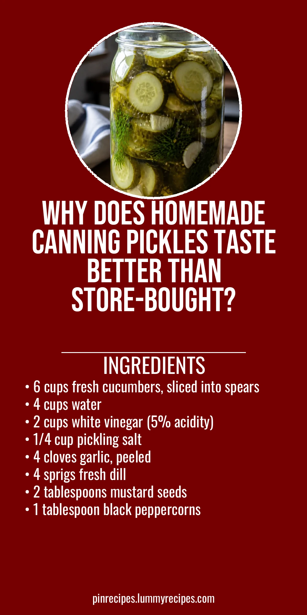 Why Does Homemade Canning Pickles Taste Better Than Store-Bought?