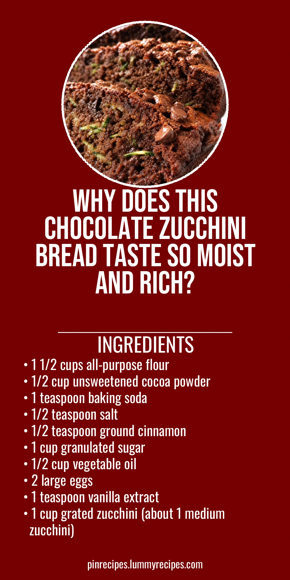 Why Does This Chocolate Zucchini Bread Taste So Moist and Rich?