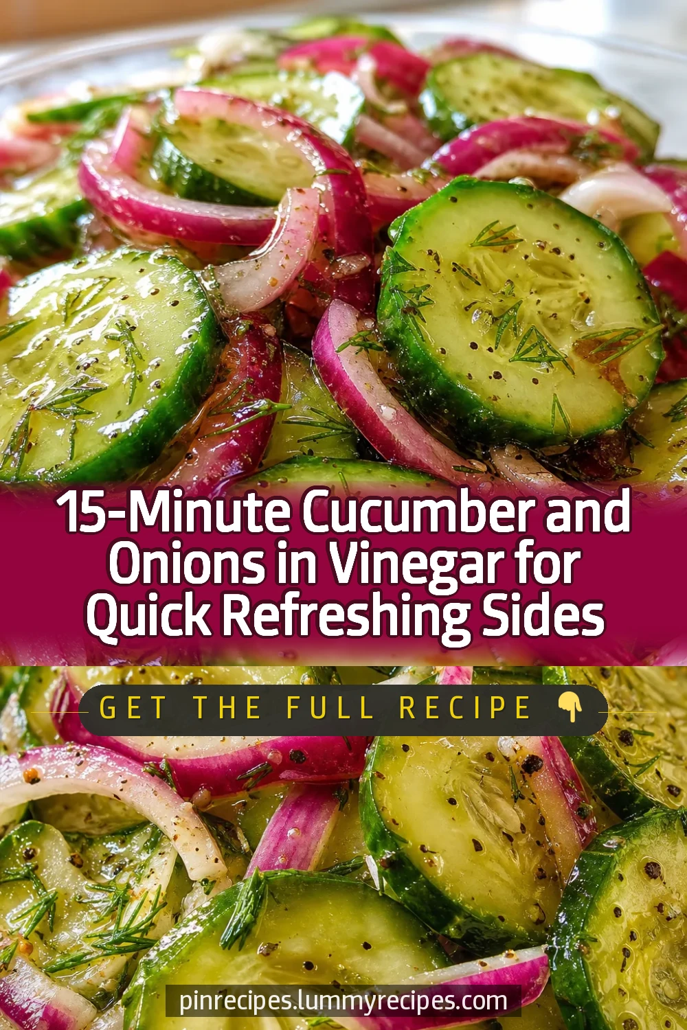 15-Minute Cucumber and Onions in Vinegar for Quick Refreshing Sides