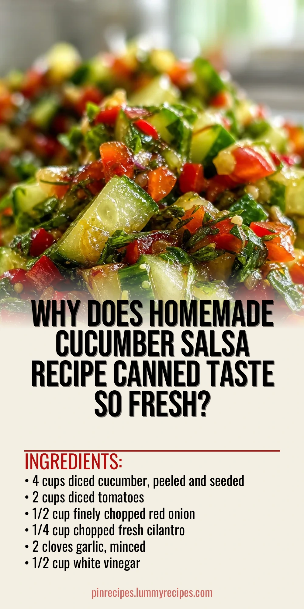 Why Does Homemade Cucumber Salsa Recipe Canned Taste So Fresh?