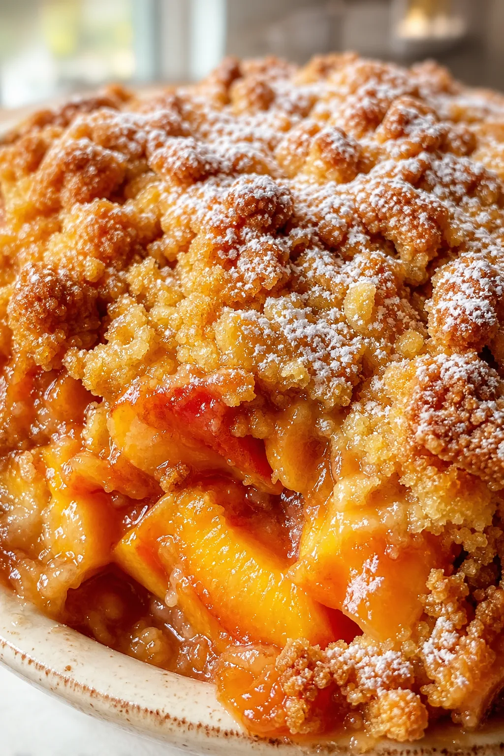 Easy Homemade Peach Crumble Recipe with a Buttery Crisp Topping