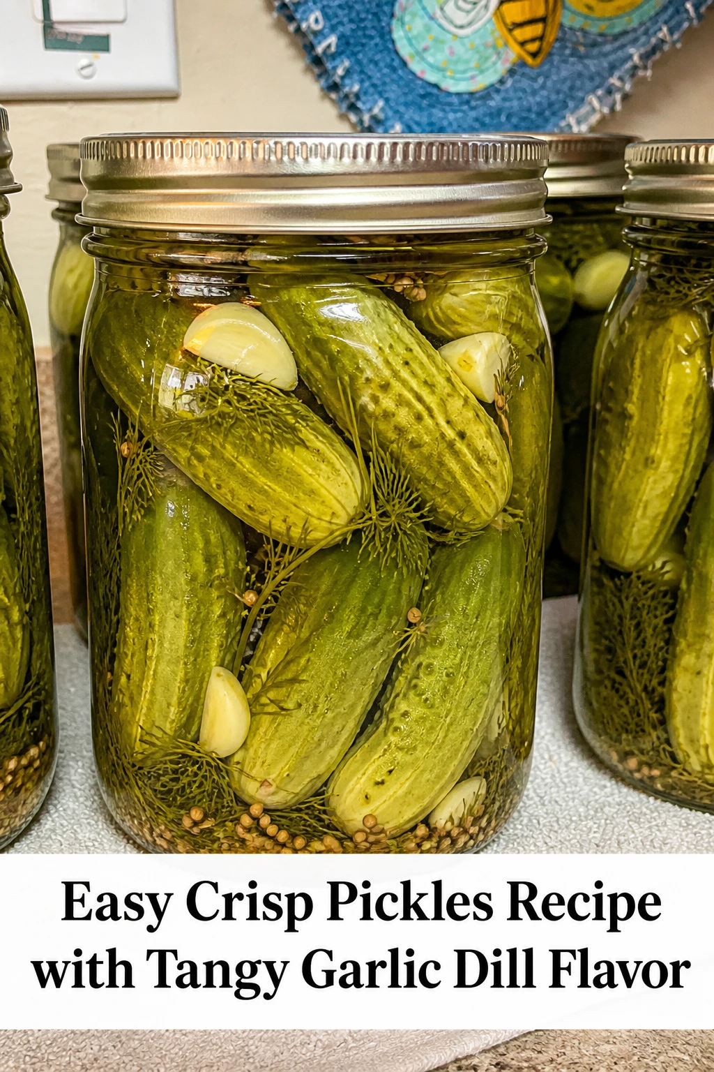 Easy Crisp Pickles Recipe with Tangy Garlic Dill Flavor