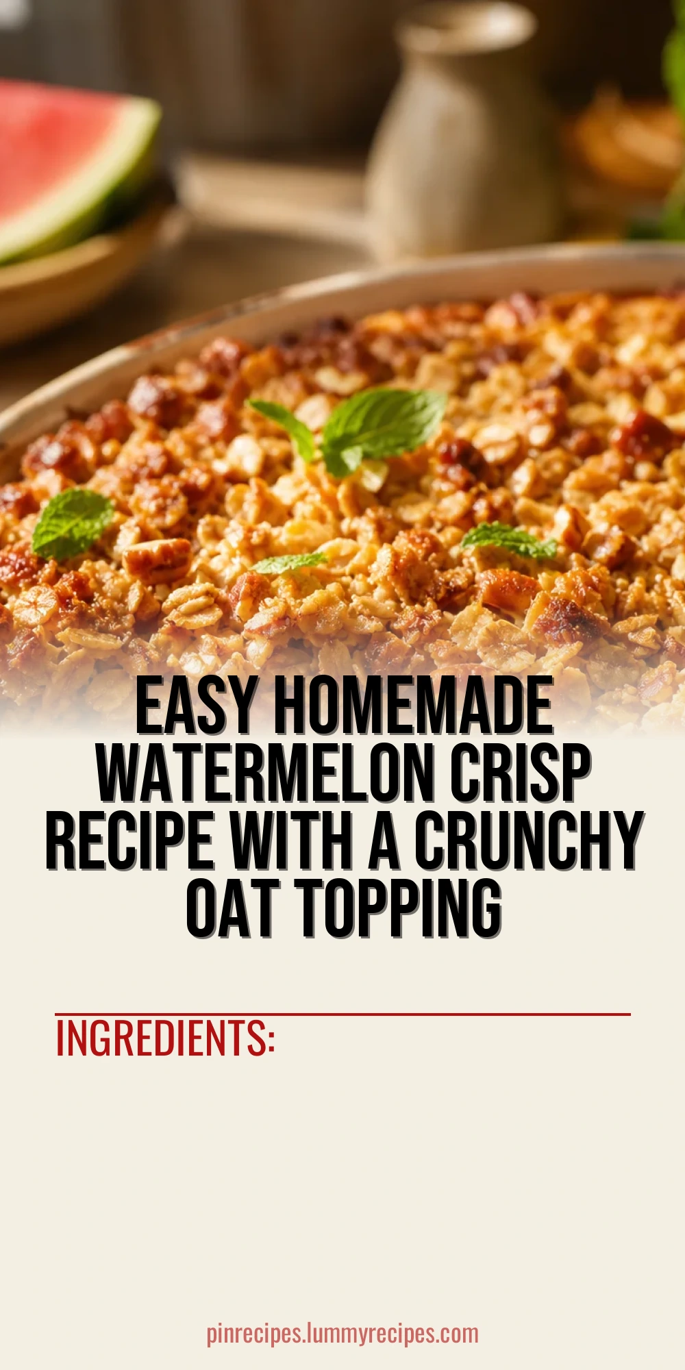Easy Homemade Watermelon Crisp Recipe with a Crunchy Oat Topping