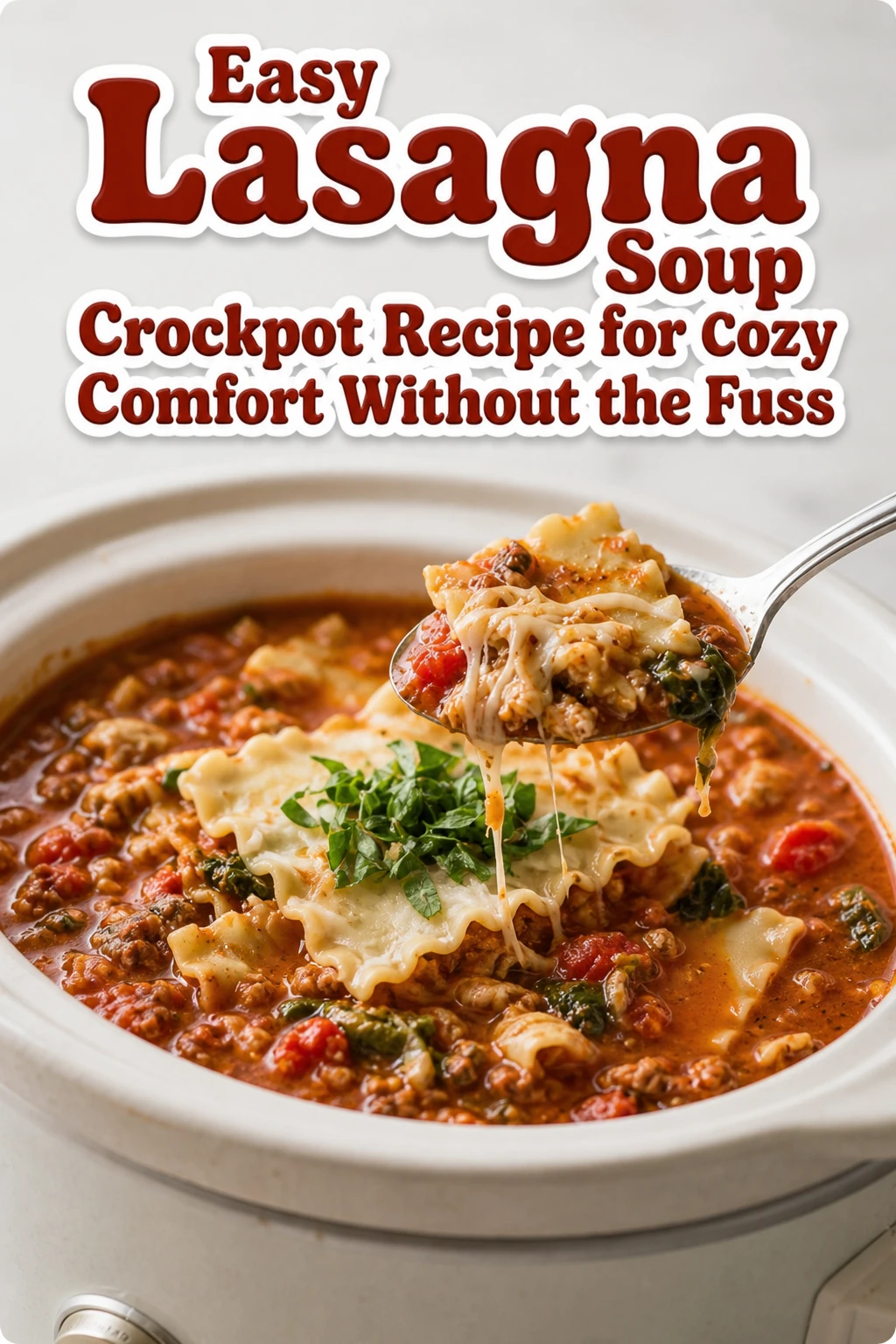 Easy Lasagna Soup Crockpot Recipe for Cozy Comfort Without the Fuss