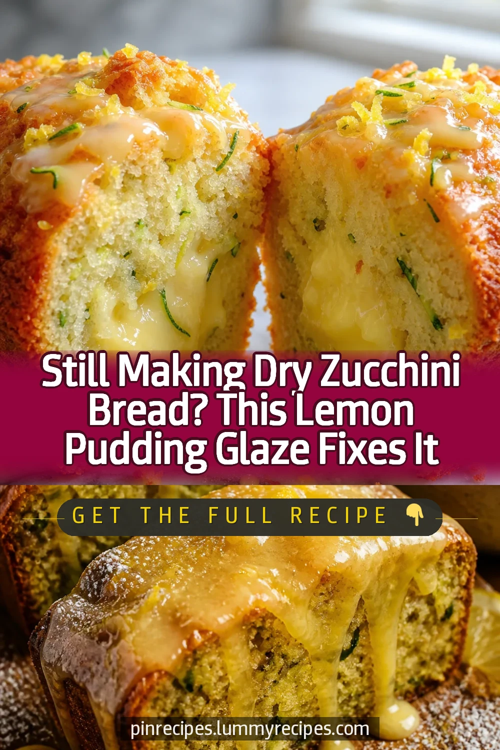 Still Making Dry Zucchini Bread? This Lemon Pudding Glaze Fixes It