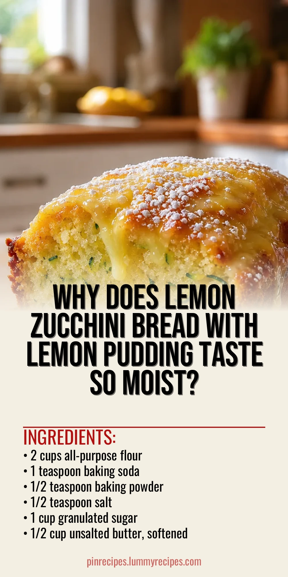 Why Does Lemon Zucchini Bread With Lemon Pudding Taste So Moist?