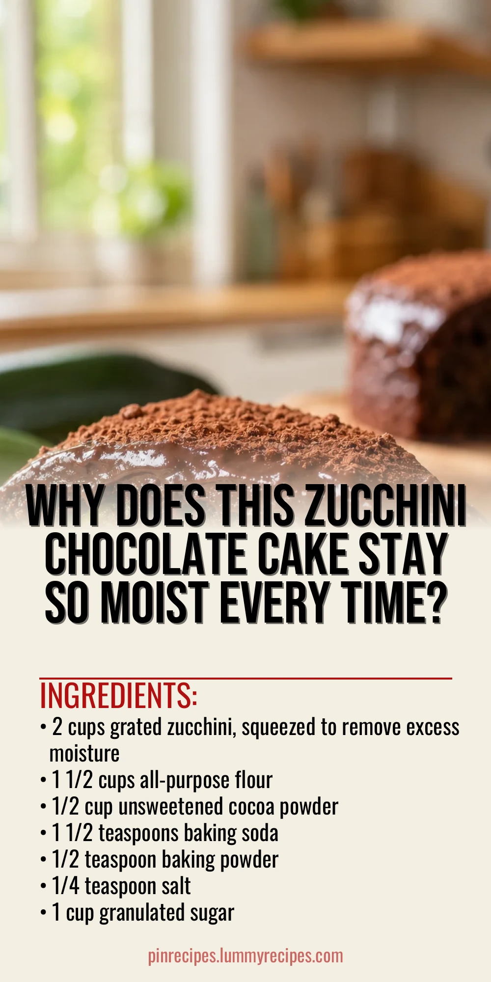 Why Does This Zucchini Chocolate Cake Stay So Moist Every Time?