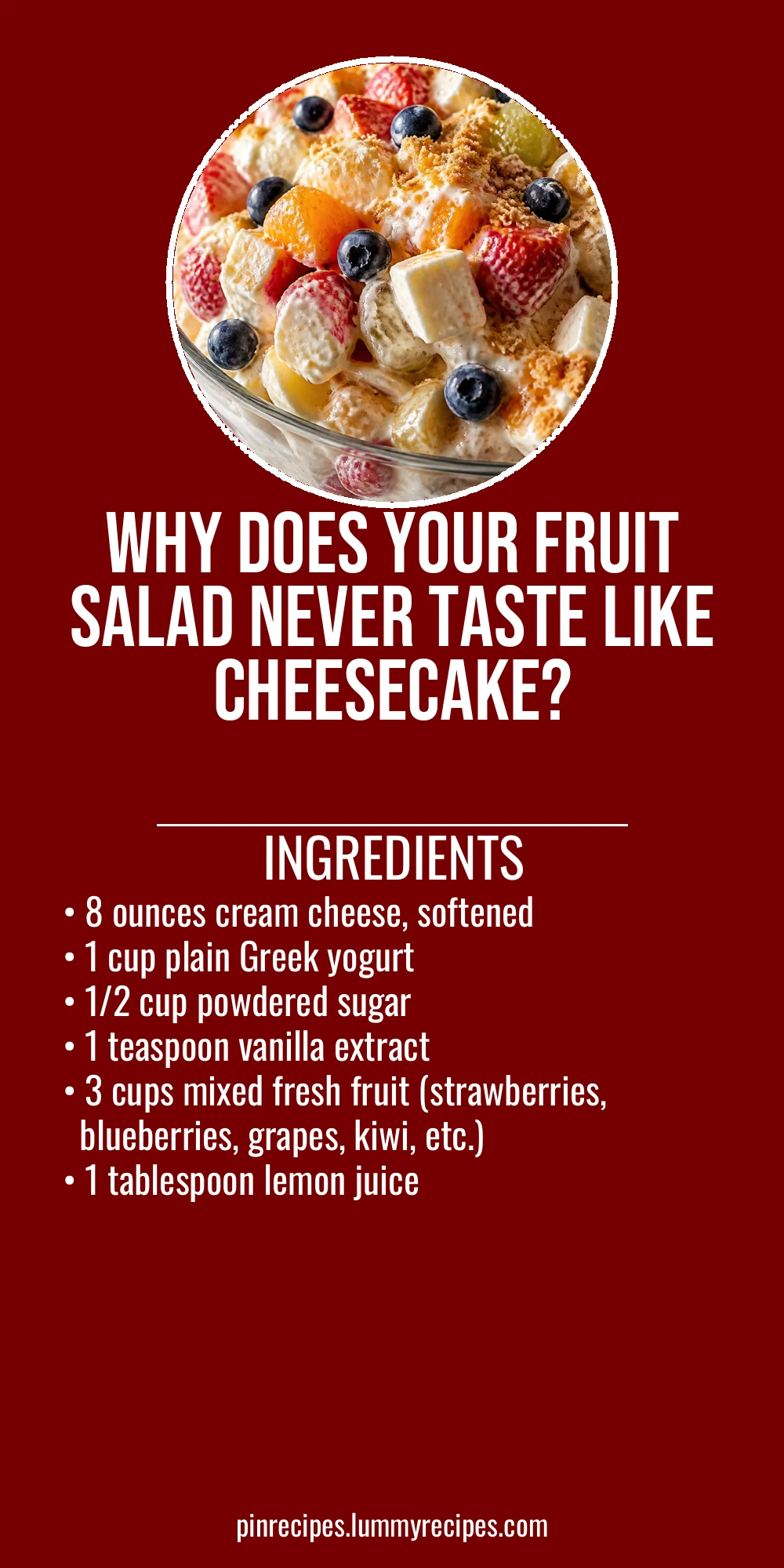 Why Does Your Fruit Salad Never Taste Like Cheesecake?
