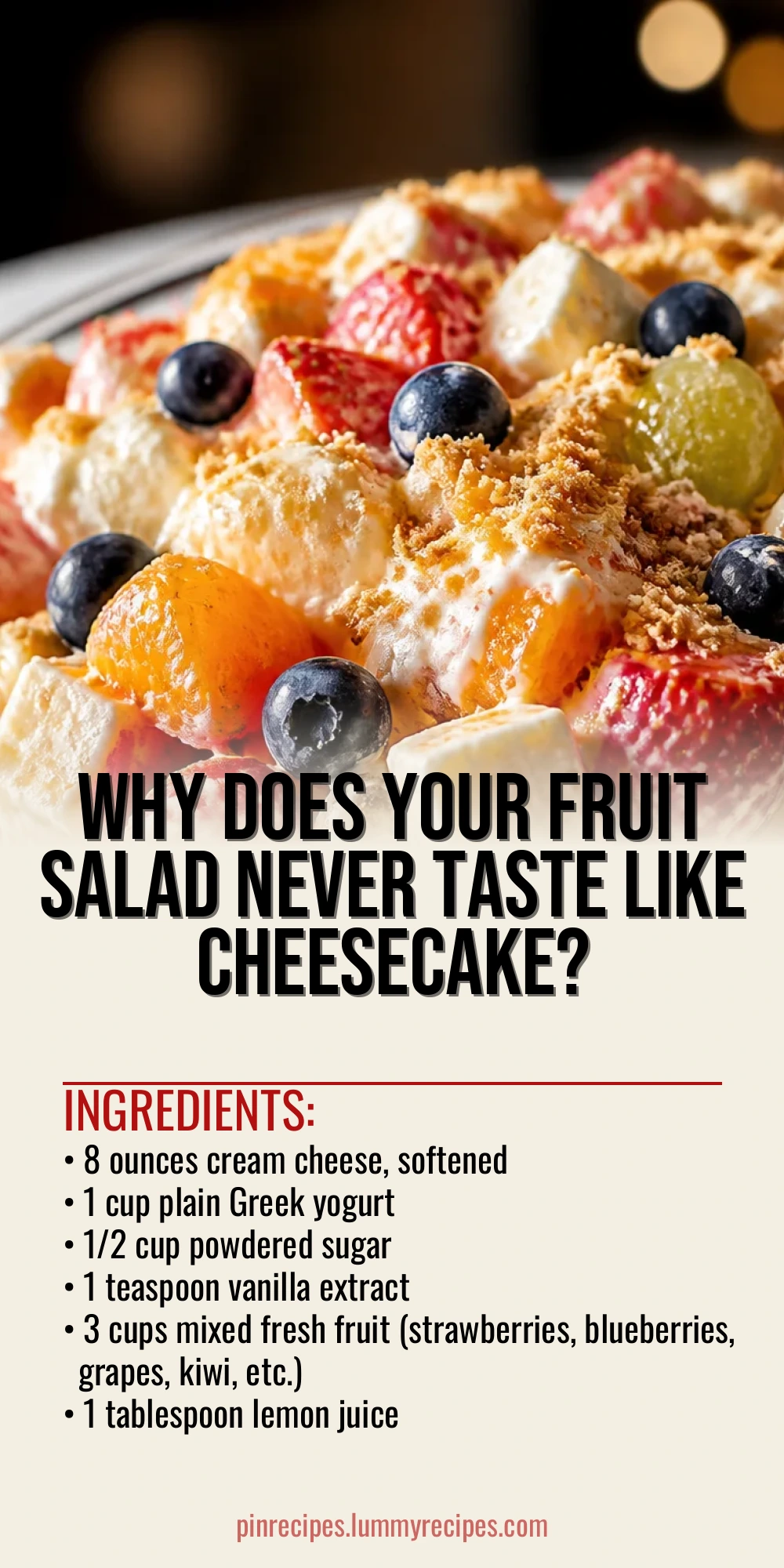 Why Does Your Fruit Salad Never Taste Like Cheesecake?
