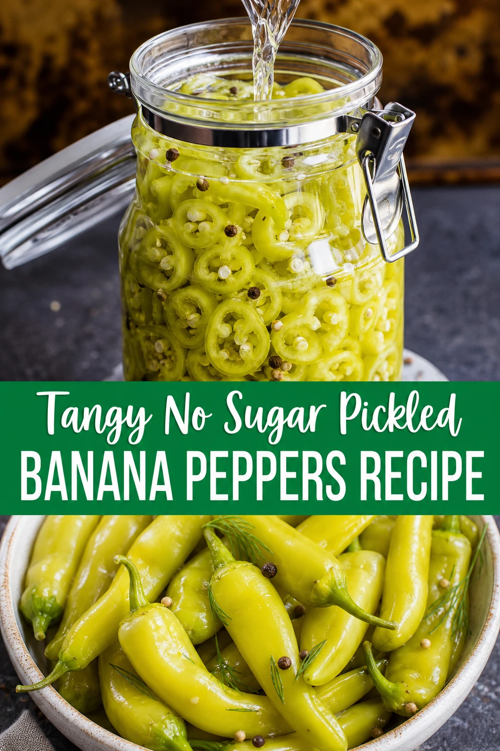 Tangy No Sugar Pickled Banana Peppers Recipe