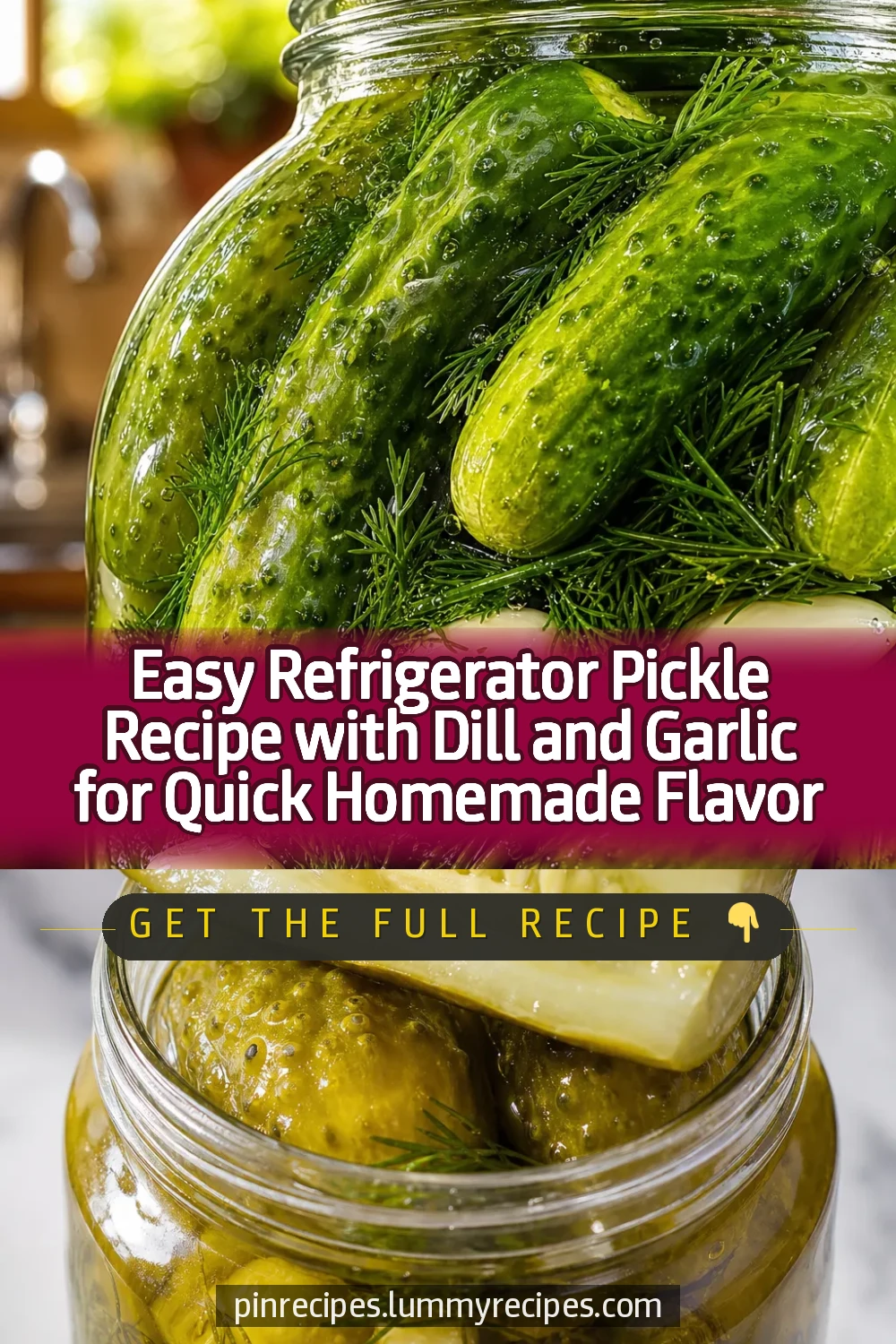 Easy Refrigerator Pickle Recipe with Dill and Garlic for Quick Homemade Flavor