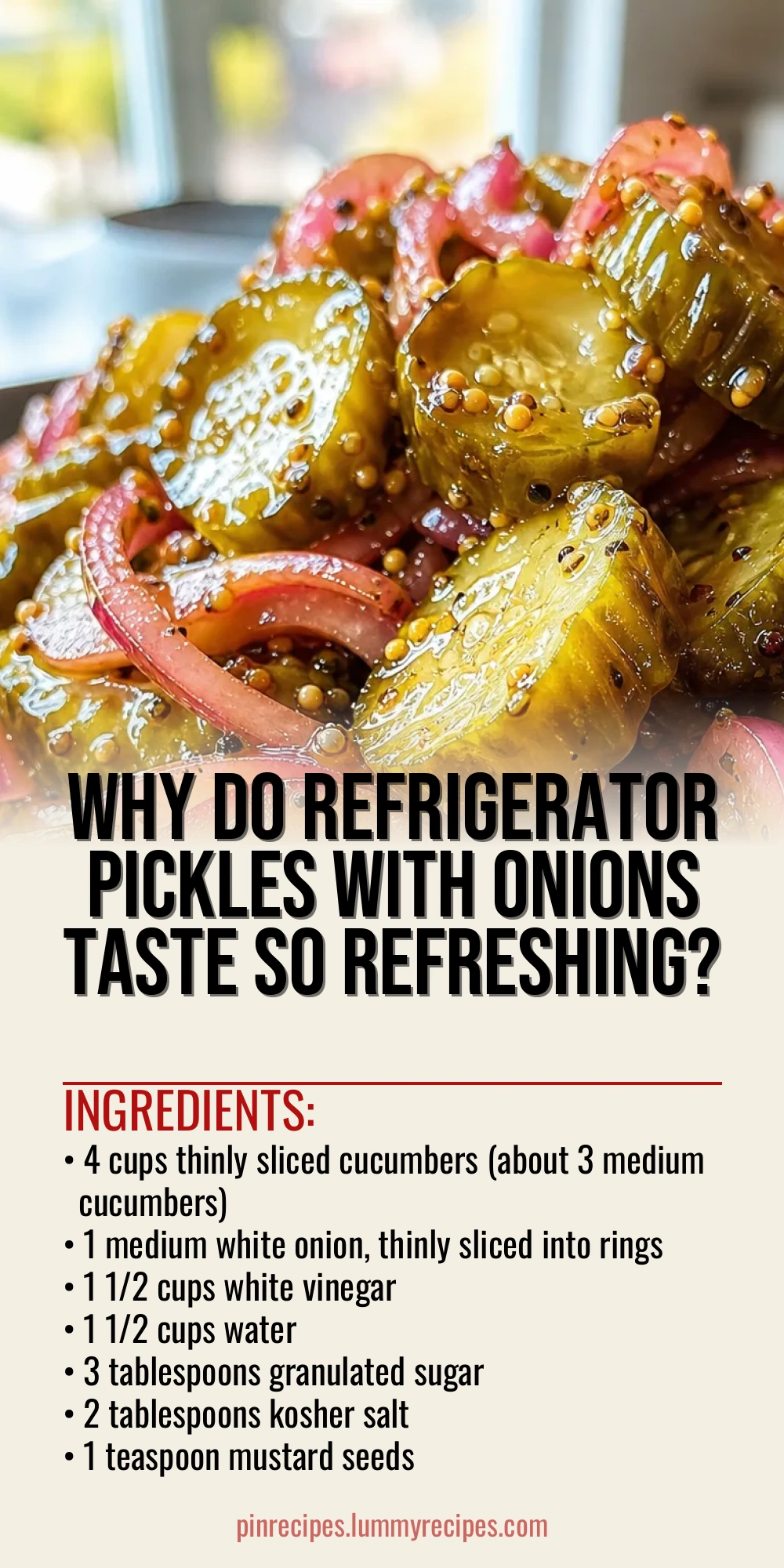 Why Do Refrigerator Pickles With Onions Taste So Refreshing?