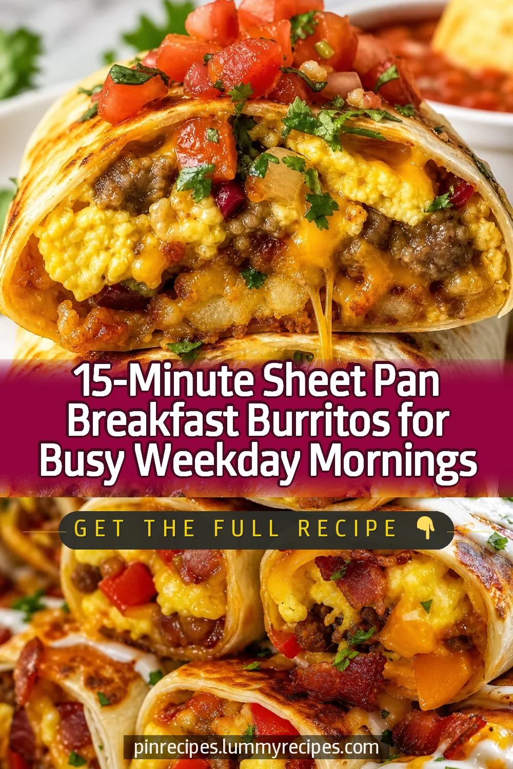 15-Minute Sheet Pan Breakfast Burritos for Busy Weekday Mornings