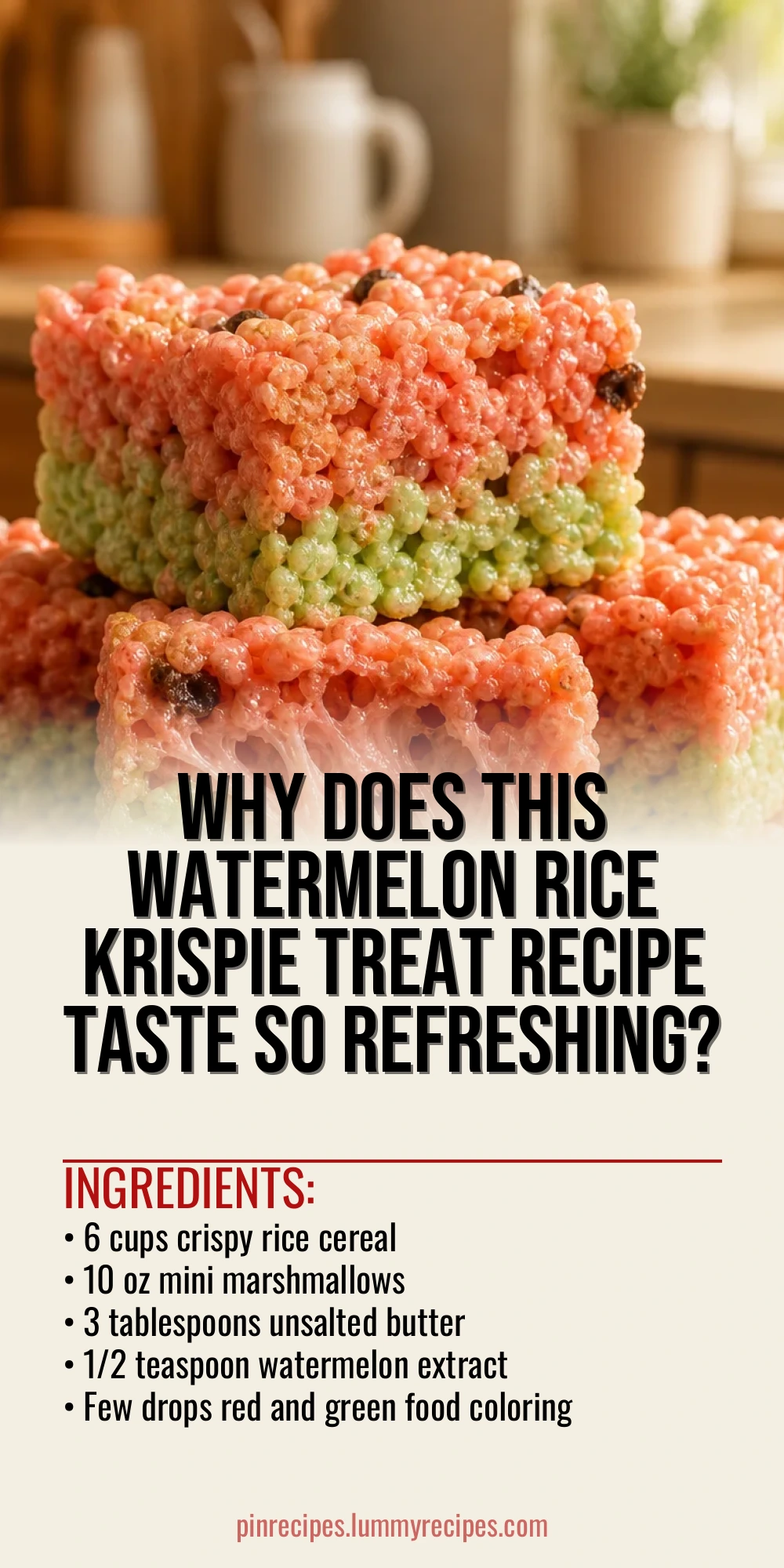 Why Does This Watermelon Rice Krispie Treat Recipe Taste So Refreshing?