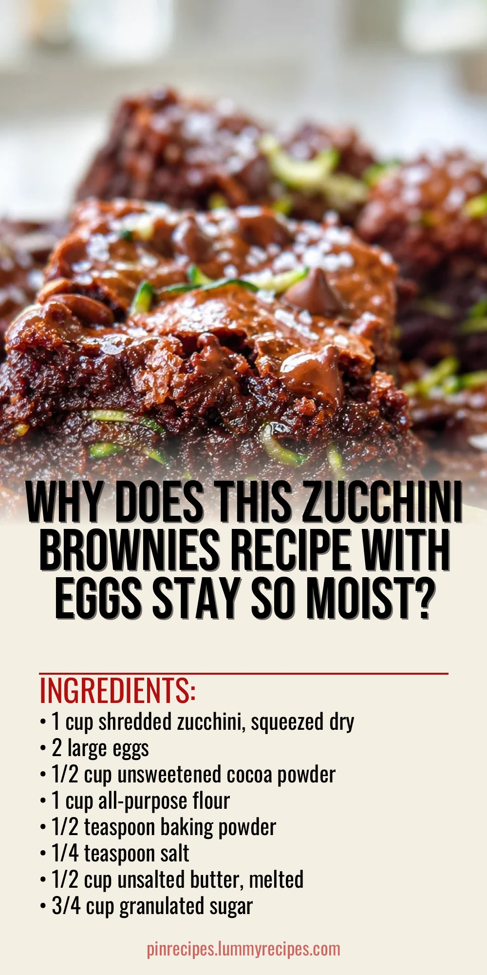 Why Does This Zucchini Brownies Recipe With Eggs Stay So Moist?