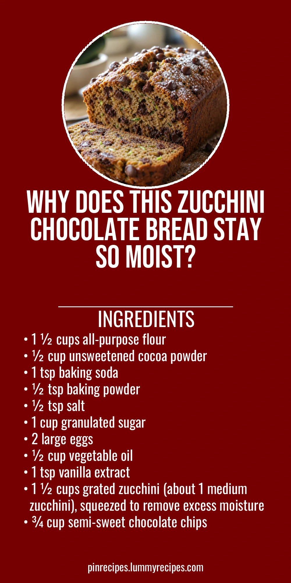 Why Does This Zucchini Chocolate Bread Stay So Moist?