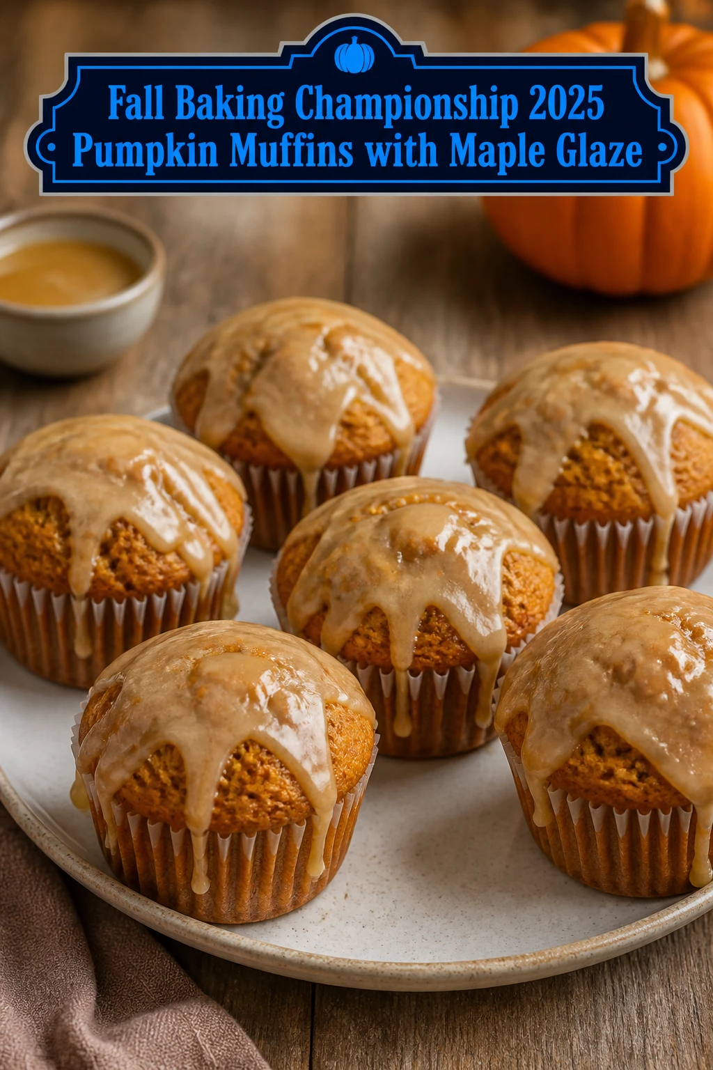Fall Baking Championship 2025 Pumpkin Muffins with Maple Glaze