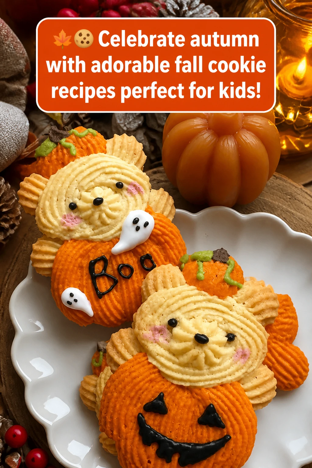 🍁🍪 Celebrate autumn with adorable fall cookie recipes perfect for kids!