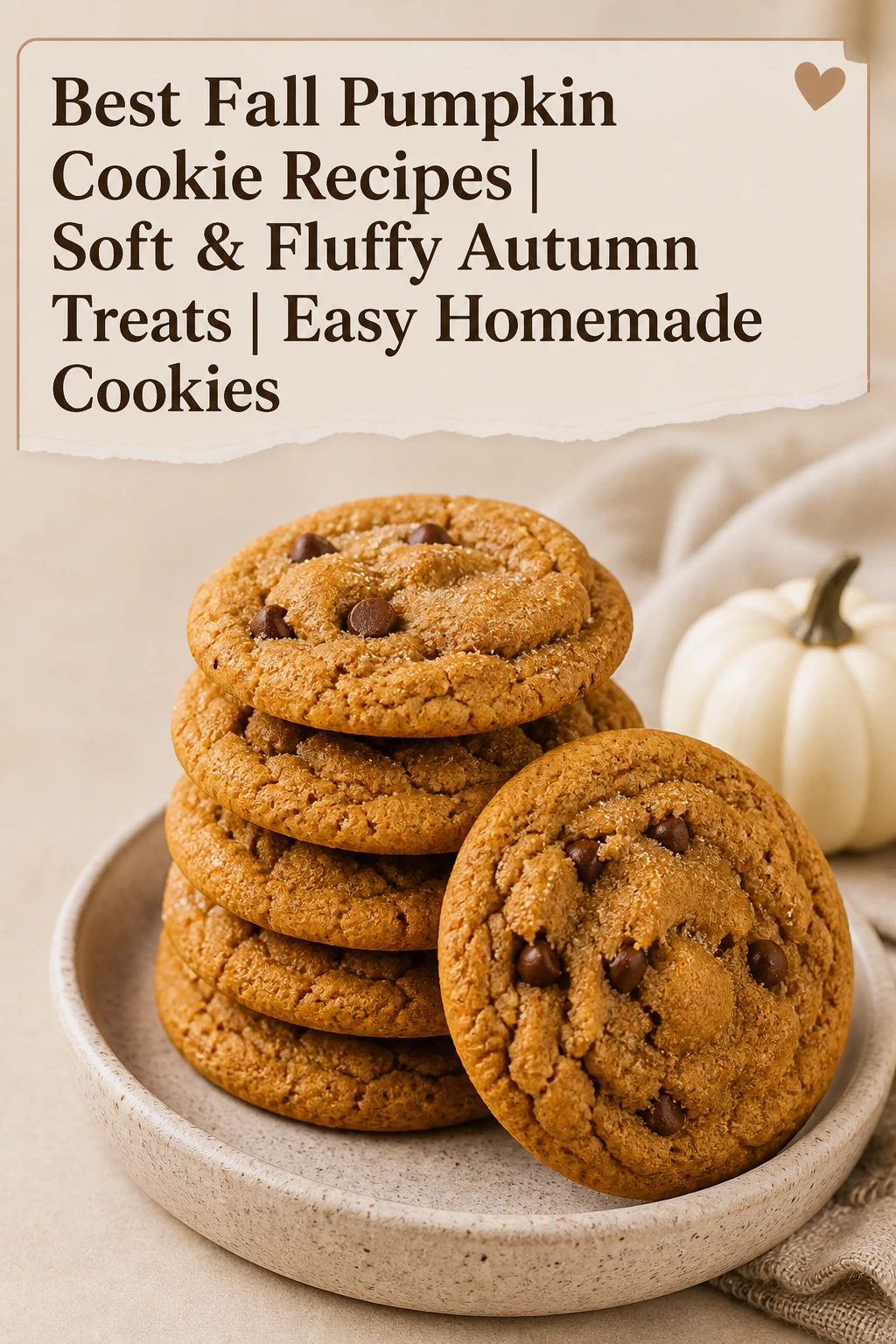 Best Fall Pumpkin Cookie Recipes | Soft & Fluffy Autumn Treats | Easy Homemade Cookies