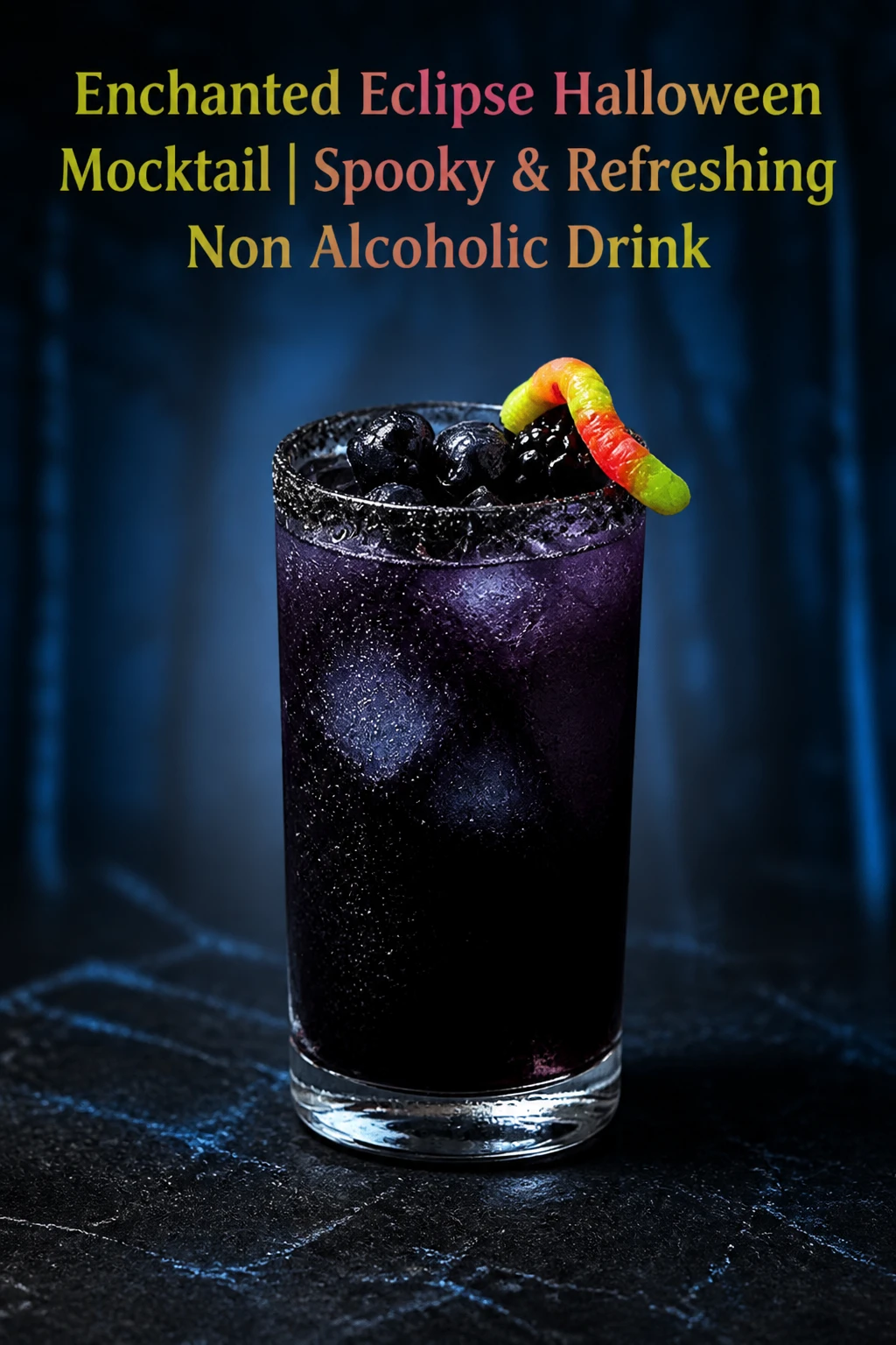 Enchanted Eclipse Halloween Mocktail | Spooky & Refreshing Non Alcoholic Drink