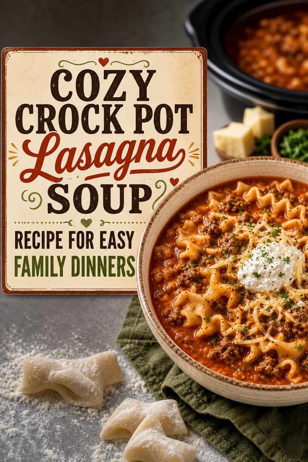 Cozy Crock Pot Lasagna Soup Recipe for Easy Family Dinners