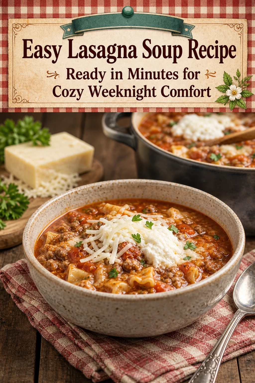 Easy Lasagna Soup Recipe Ready in Minutes for Cozy Weeknight Comfort