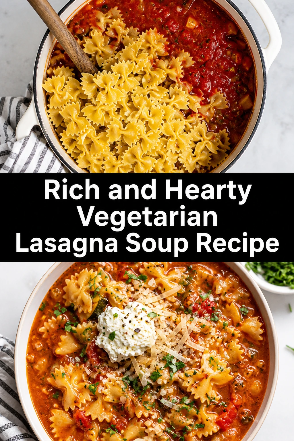 Rich and Hearty Vegetarian Lasagna Soup Recipe