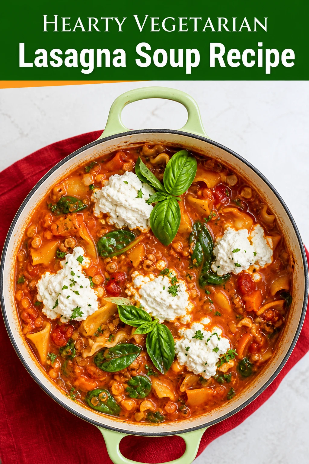 Hearty Vegetarian Lasagna Soup Recipe