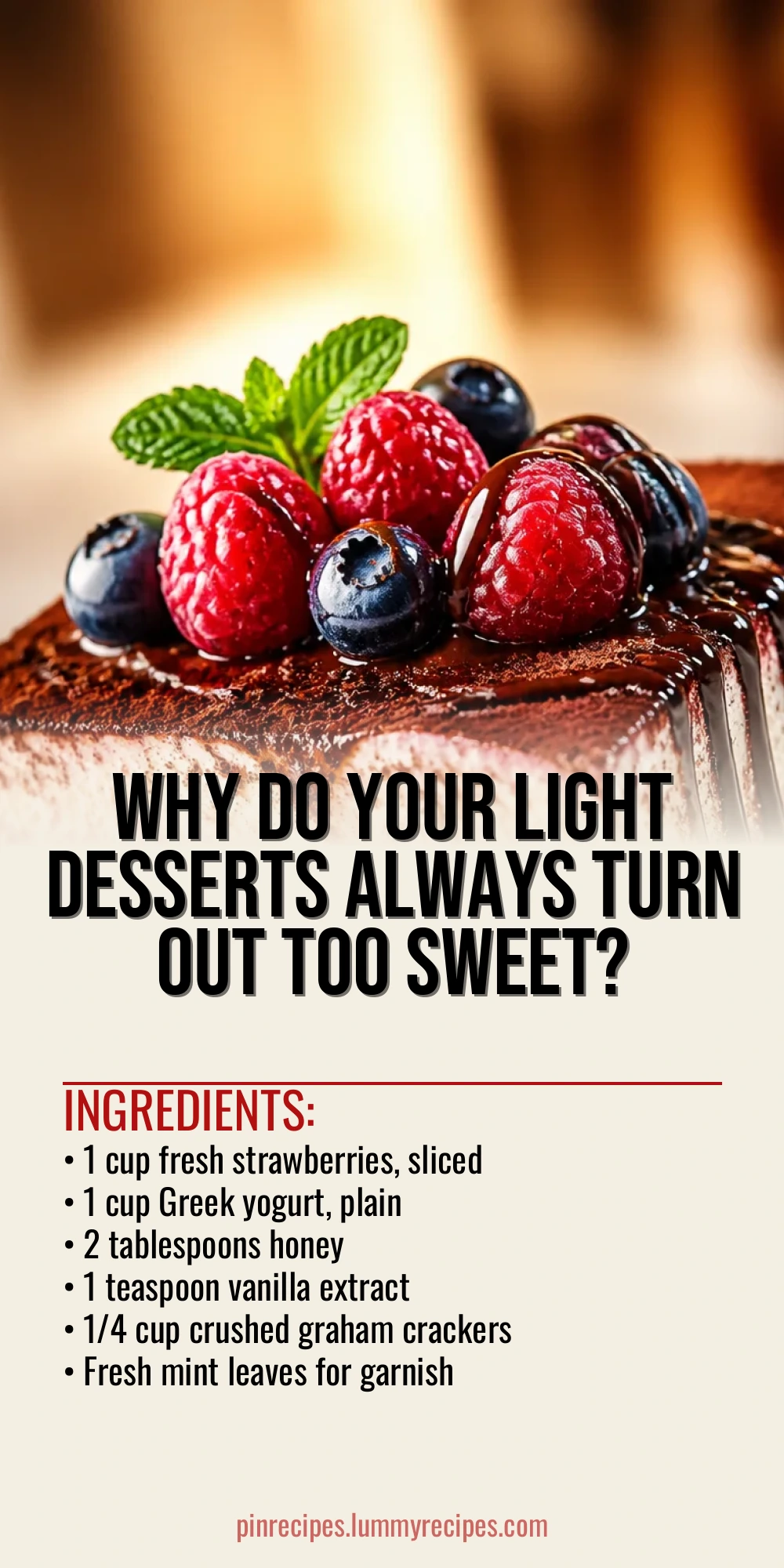 Why Do Your Light Desserts Always Turn Out Too Sweet?