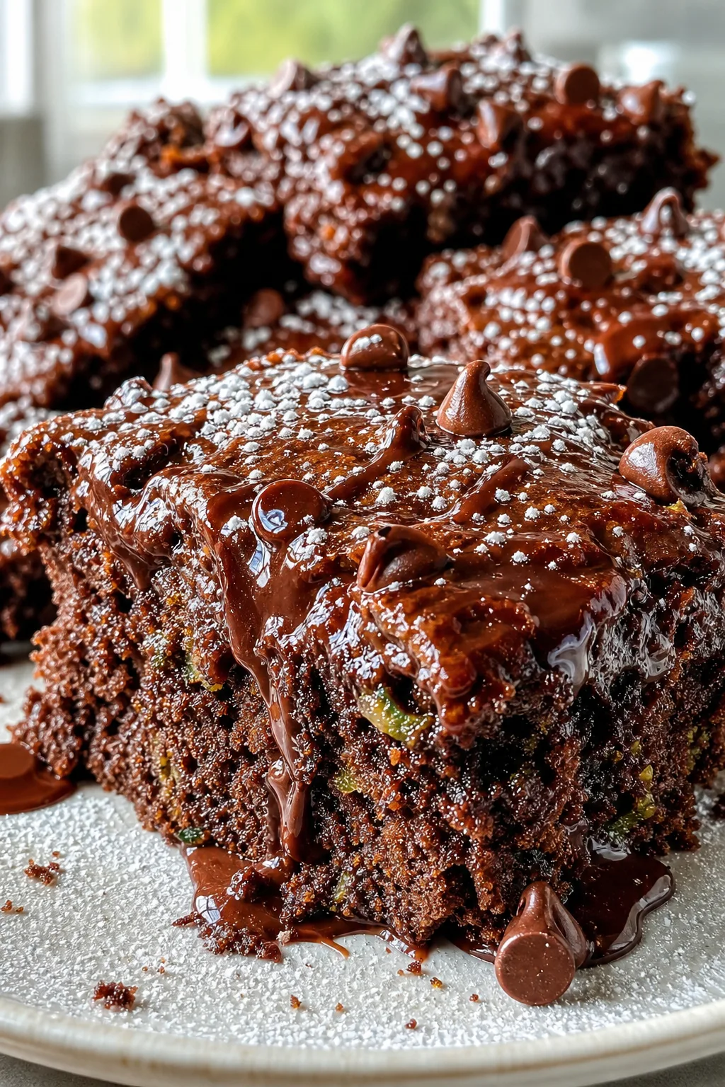 Moist Chocolate Zucchini Cake Recipe With Chocolate Chips for Easy Baking