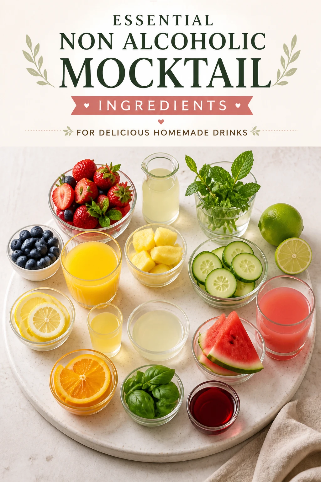 Essential Non Alcoholic Mocktail Ingredients for Delicious Homemade Drinks