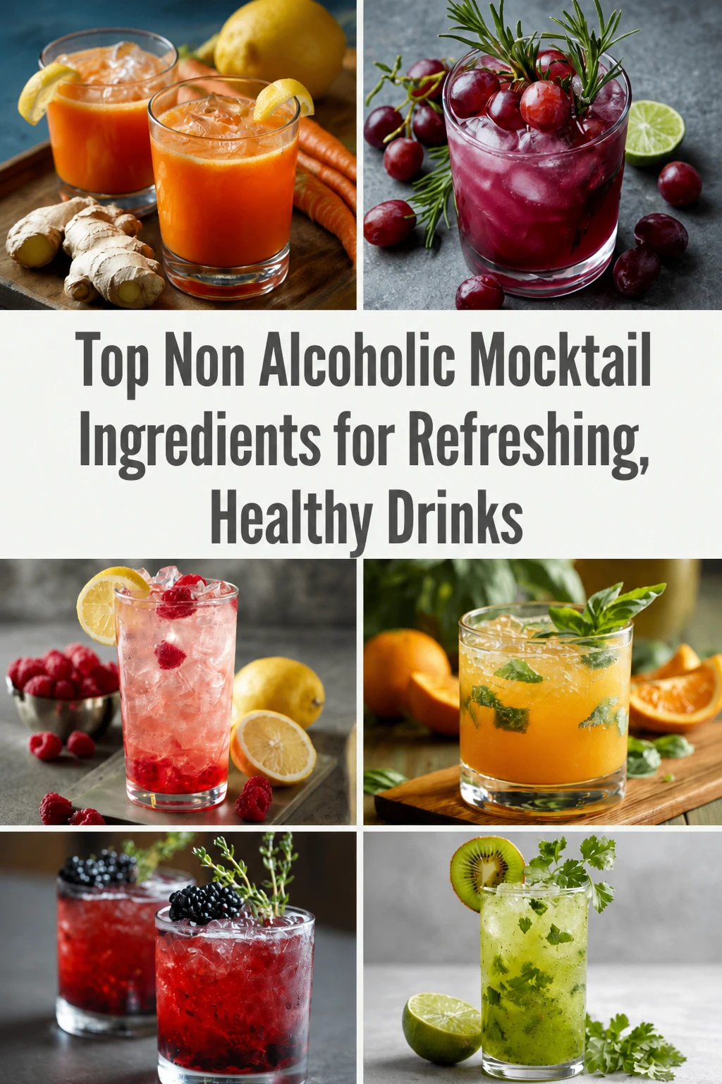 Top Non Alcoholic Mocktail Ingredients for Refreshing, Healthy Drinks