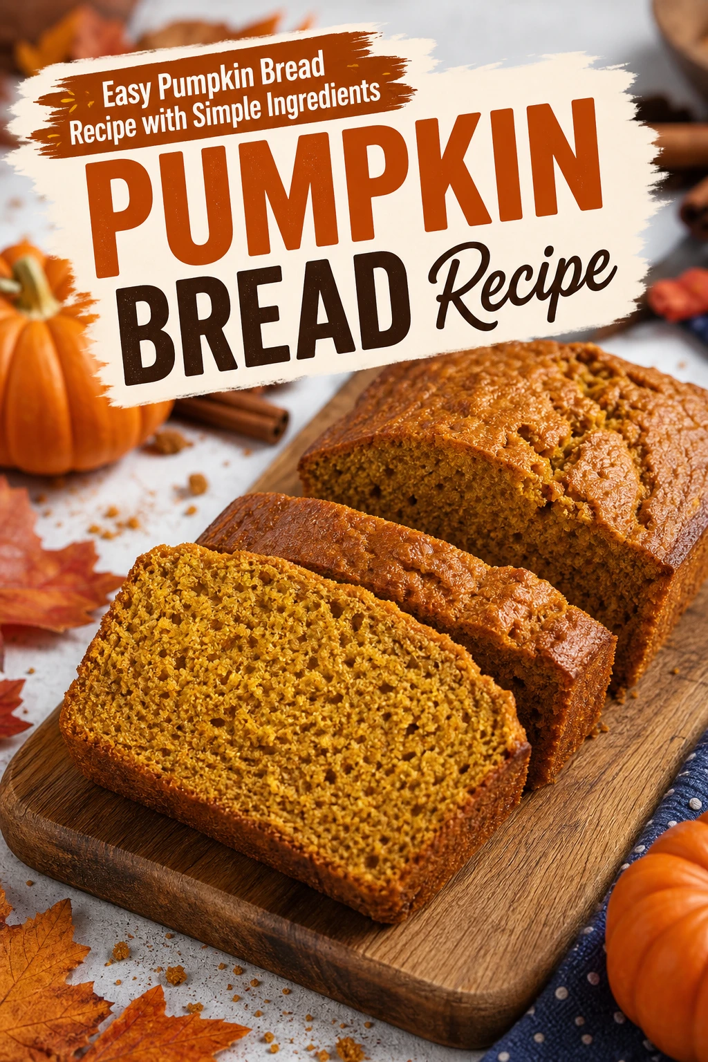 Easy Pumpkin Bread Recipe with Simple Ingredients