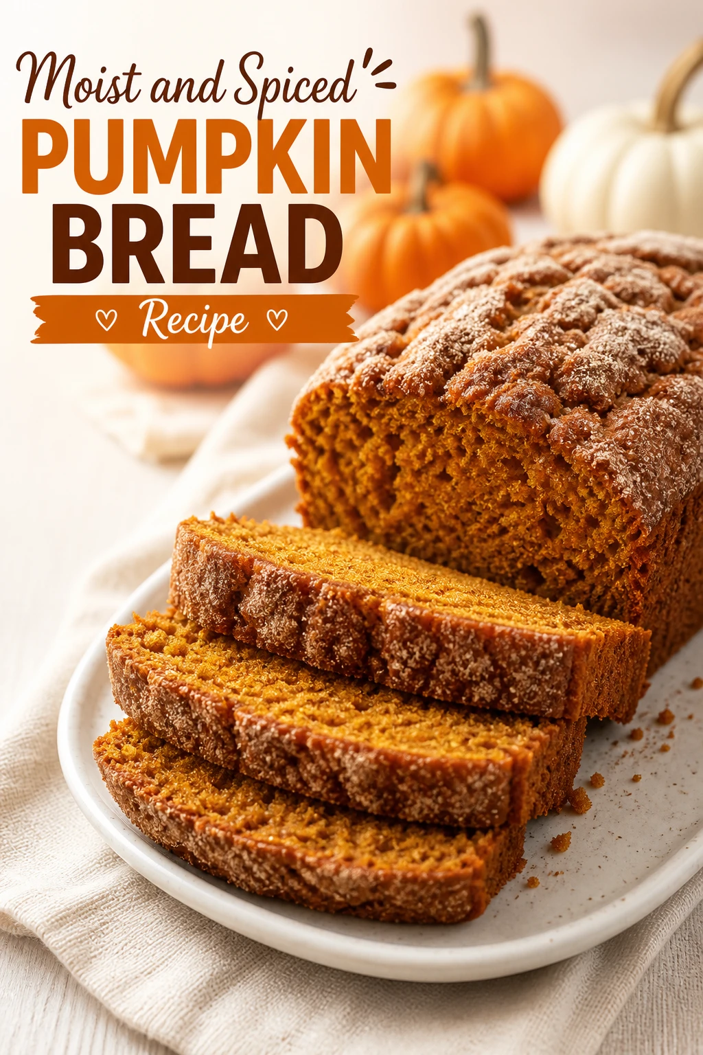Moist and Spiced Pumpkin Bread Recipe