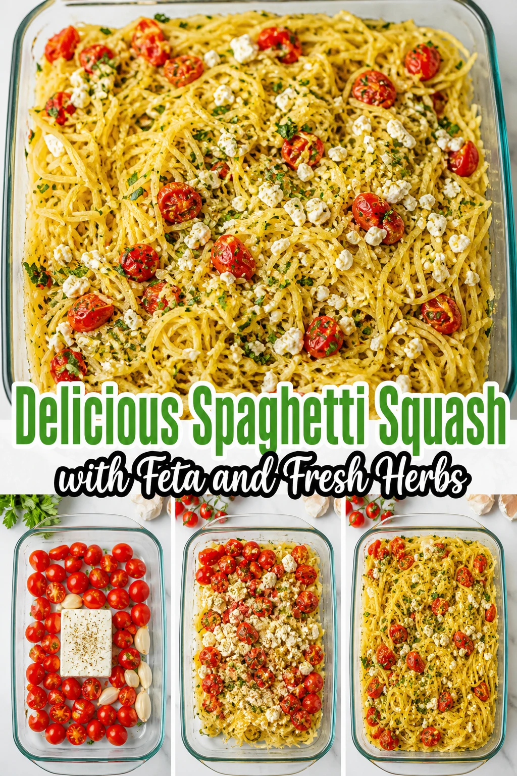 Delicious Spaghetti Squash with Feta and Fresh Herbs